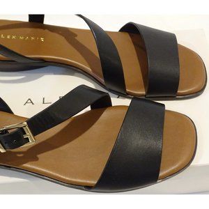Alex Marie Black Strappy Leather Sandals Women Size 11